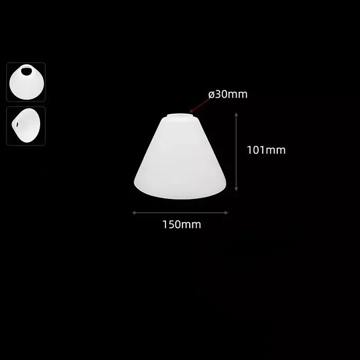 Clear Frost 1.18 Inch Opening E14 Glass Lamp Shades Replacement