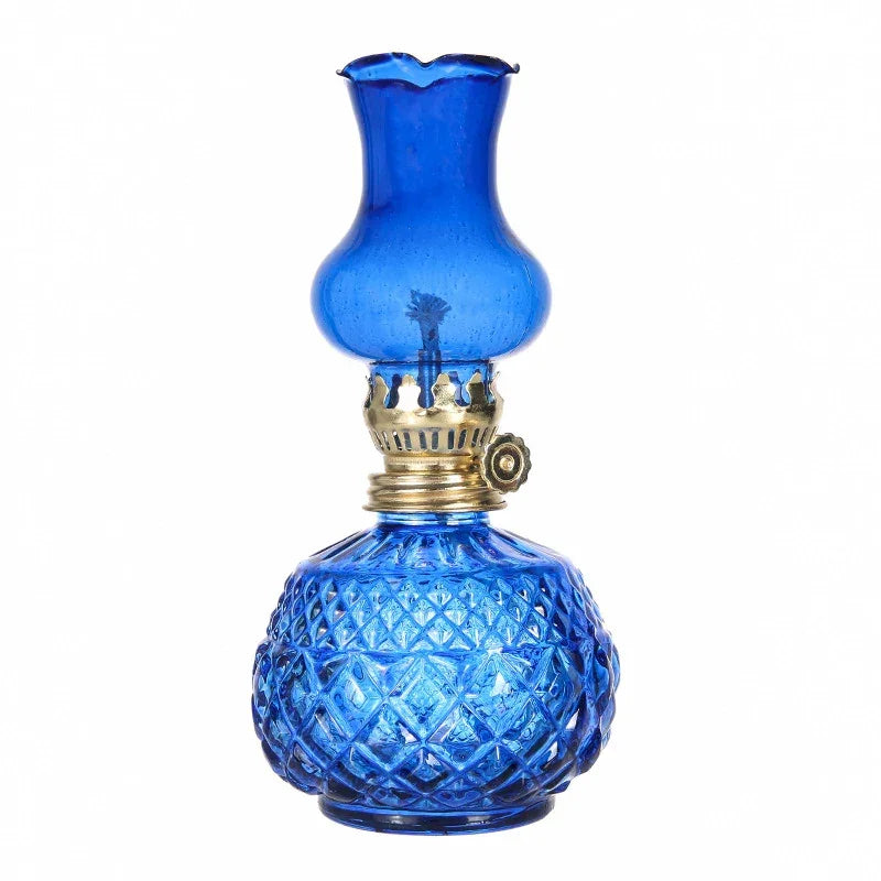 Rustic Large Oil Lamp Vintage Glass  Lamp Antique Oil Lamps