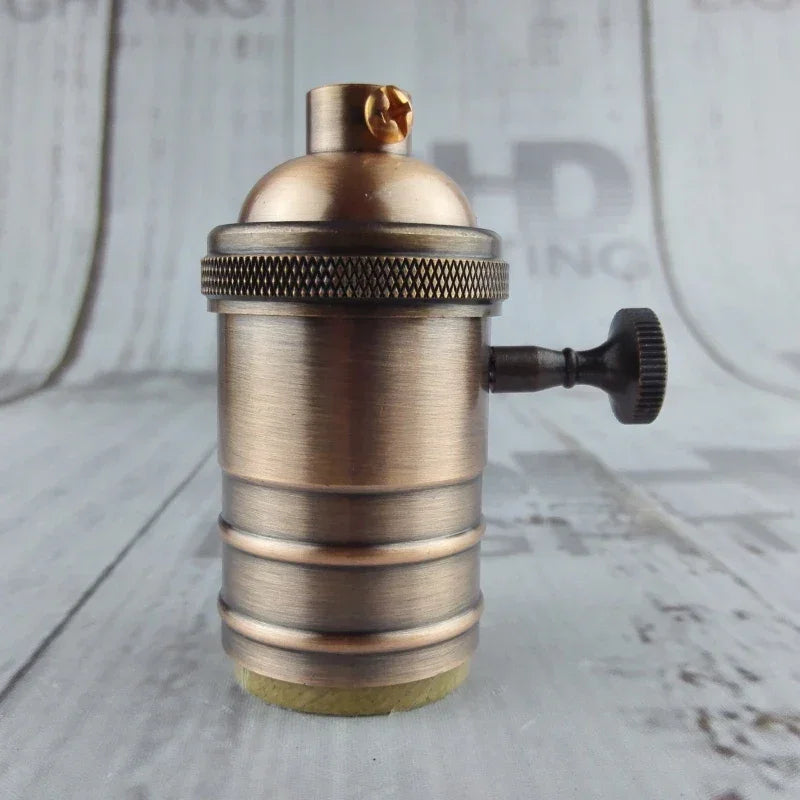 Electroplated copper Light Holder brass material silver/antique brass/shinning black 100% copper DIY Pendant Light Lamp Sockets