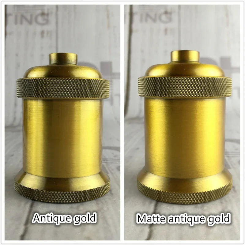 Vintage thread E27 ceramic plastic socket Edison Vintage lampshade bracket DIY lamp accessories aluminum lamp holder