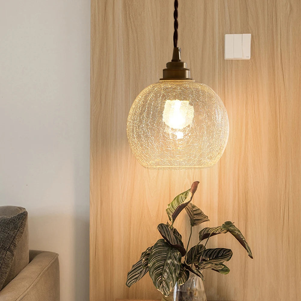 Glass Pendant Light Nordic Dining Room Retro Chandeliers Creative Minimal E27  Transparent Lampshade For Restaurant Lamp Lustre - Adrianas Specialty Lamp Shades