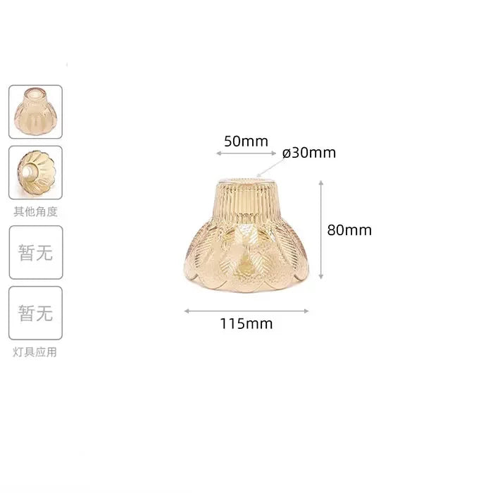 Industrial Stained Glass E14 Lamp Shade Replacement with 30mm Opening