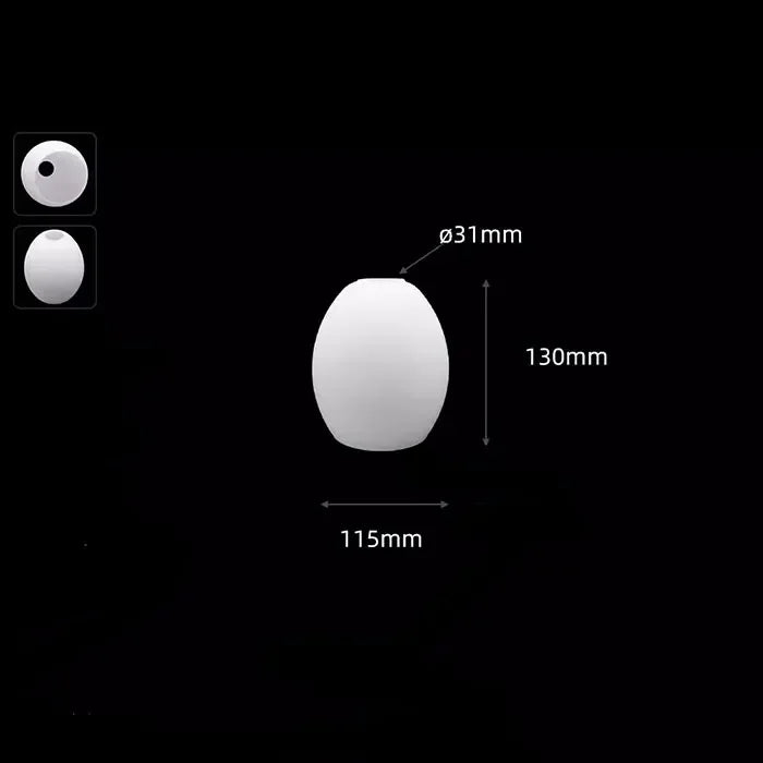 Clear Frost 1.18 Inch Opening E14 Glass Lamp Shades Replacement