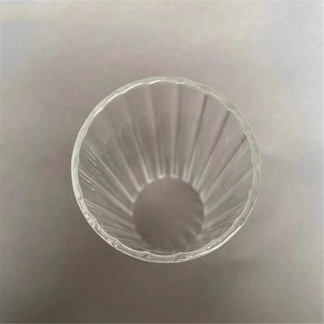 Hurricane Ribbed Glass Shade for Candlestick