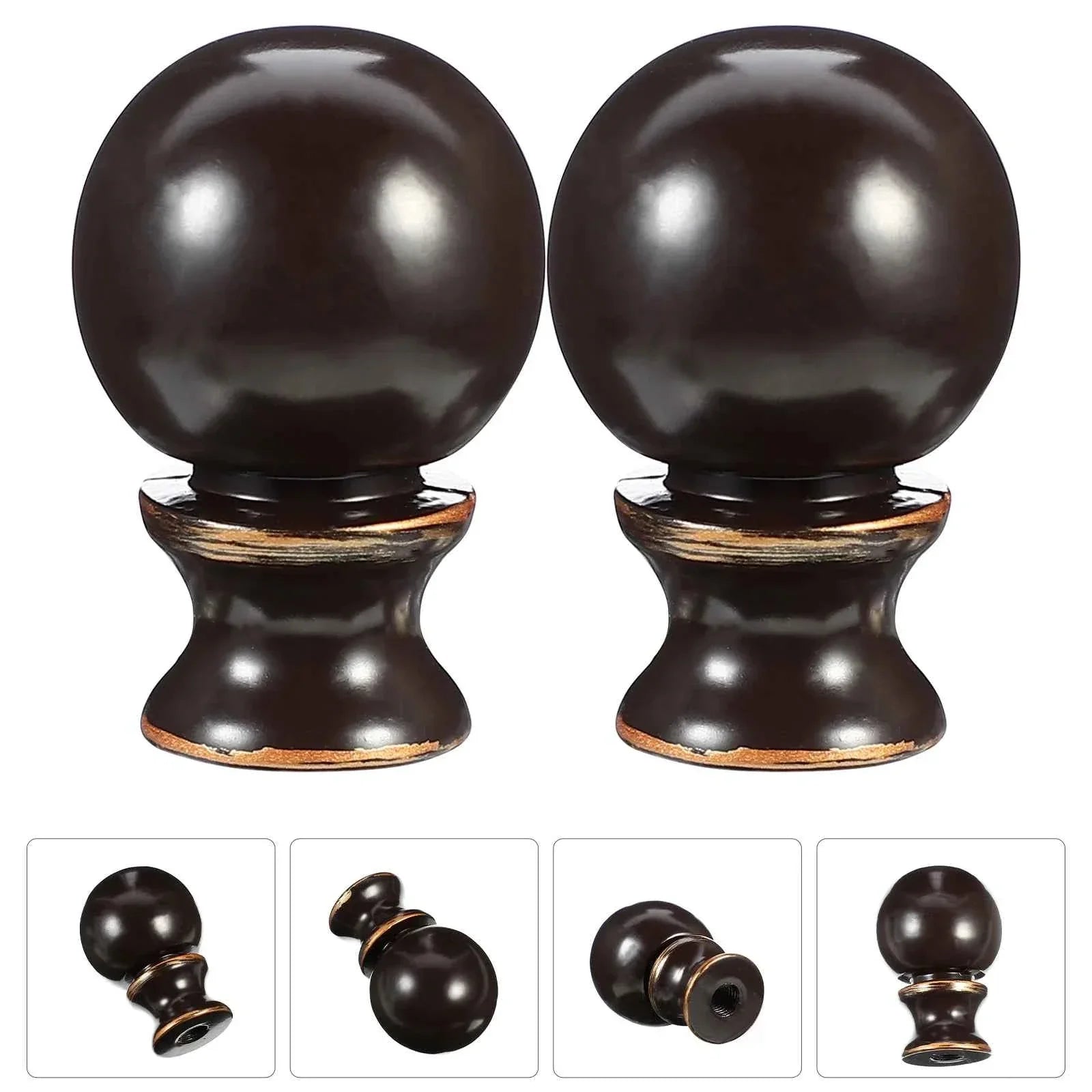 Horn Frame Decorative Head Zinc Alloy Lampshade Finials Vintage Topper Nut Child Knob Safe Durable Easy Installation Suitable