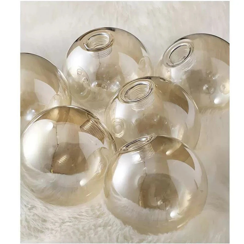 G9 Glass Shade D8/10/12/15/20cm Globe 2cm Fitter Opening Replacement Lampshade for Lusture Pendant Light,Clear White Accessory - Adrianas Specialty Lamp Shades