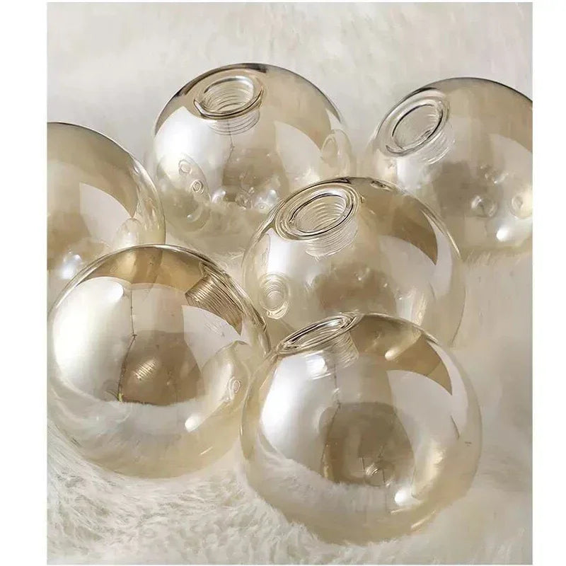 G9 Glass Shade 4 - 10 inch Globe x .78 inch Fitter Opening Replacement Lampshade for Lusture Pendant Light,Clear White Accessory