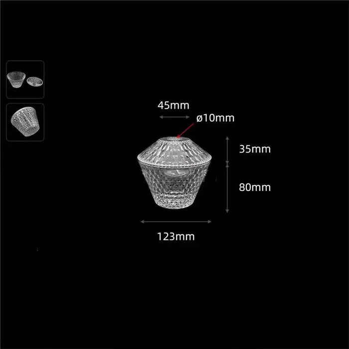 Clear .39 inches small opening Acrylic Lamp Shade Replacement