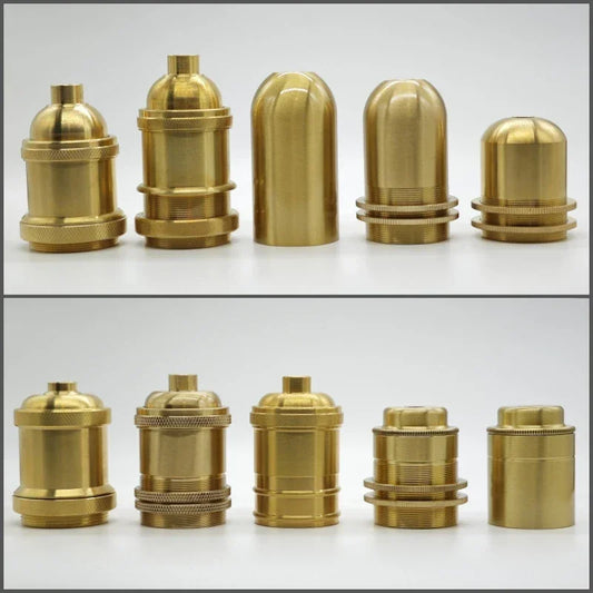 Edison lamp holder for shade Pure brass material quality vintage threaded Socket Bulb Fitting E27 UL/CE lighting copper base