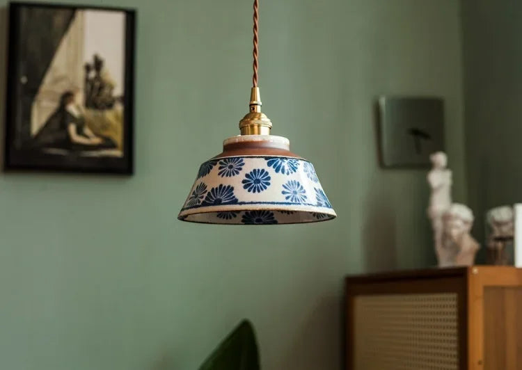 Hand Painted Ceramic Hanging Lights