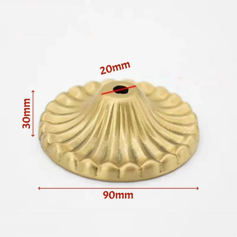 Solid Brass European Ceramic Lamp Socket Cover