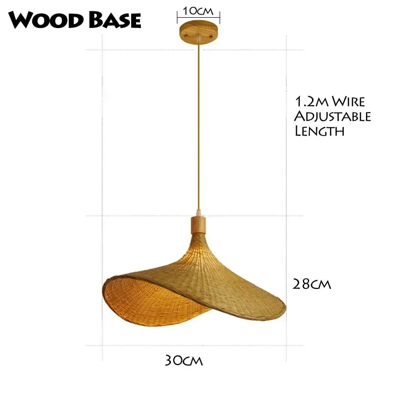 Classic Bamboo Lustre Chandelier Hanging Lamp Ceiling Handmade Rattan Pendant Light Fixture Weaving HomeLiving люстра потолочная