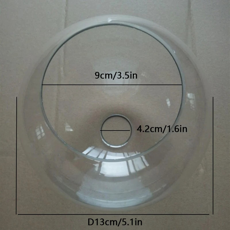 D13cm D15cm D18CM D20cm D25cm Hand Blown Clear Glass Globe Lamp Shade Replacement with 2 Ends Opening  Glass Cover Ball Lampshad - Adrianas Specialty Lamp Shades