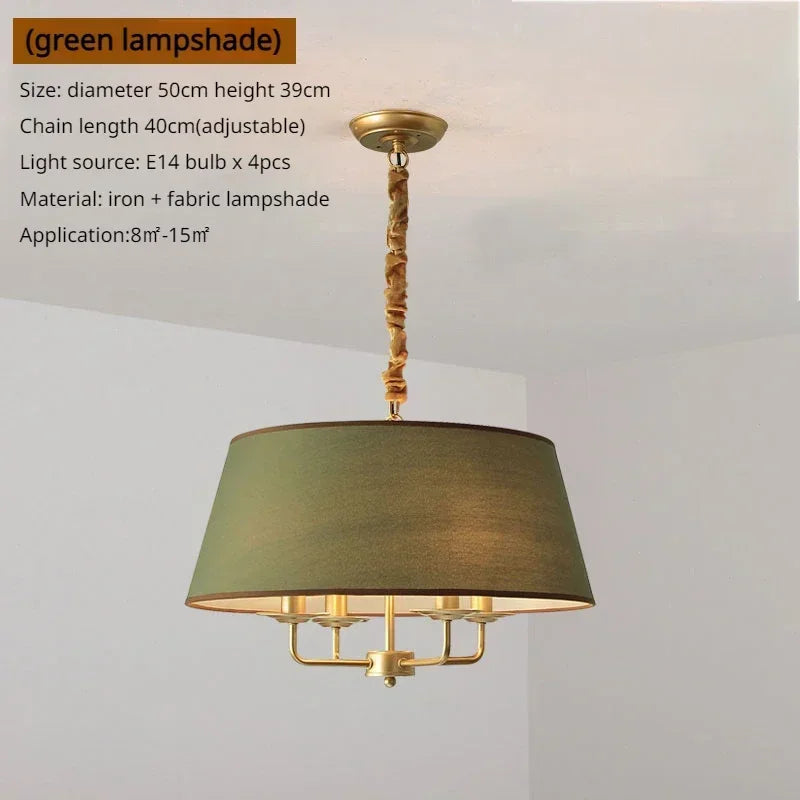 Modern Ceiling Chandeliers Stylish Simplicity Fabric Lampshade