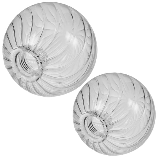 2Pcs Spherical Glass Lamp Shade Replacement Bubble Design Hanging Light Cover for Bedroom Dining Room Contemporary - Adrianas Specialty Lamp Shades