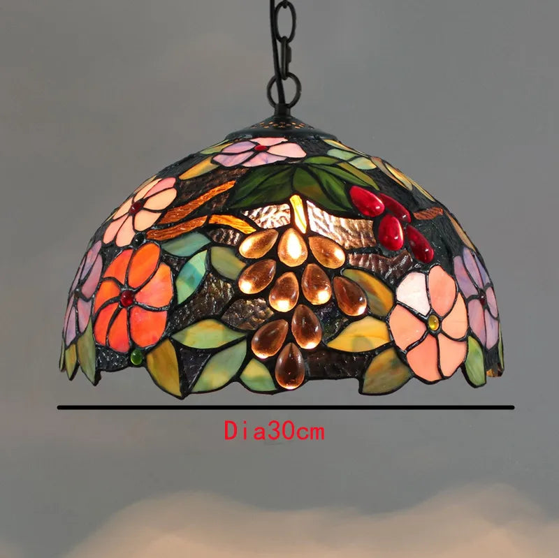 Colorful Glass Tiffany Glass Chandelier