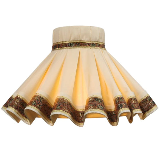Modern Chinese special-shaped princess skirt floor lamp table lamp cover French fabric hotel clubhouse lamp cover E27 screw - Adrianas Specialty Lamp Shades