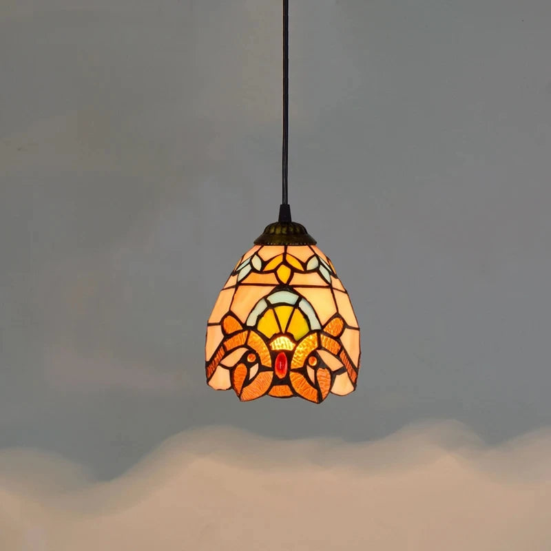 Stained  Glass Retro Restaurant Lamp