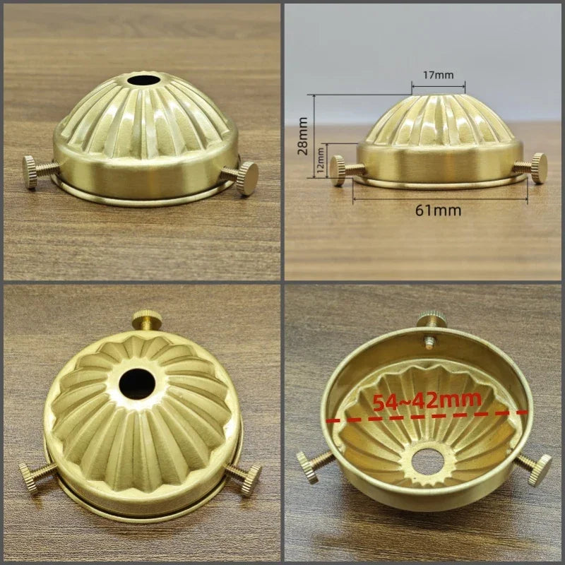 Vintage Glass Pendant Light Kit with Solid Brass Hardware