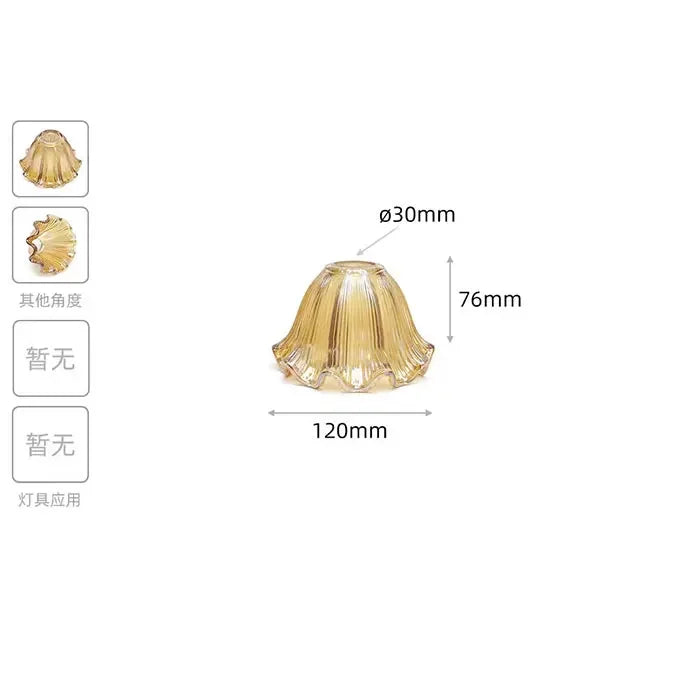 Clear Frost 1.18 Inch Opening E14 Glass Lamp Shades Replacement