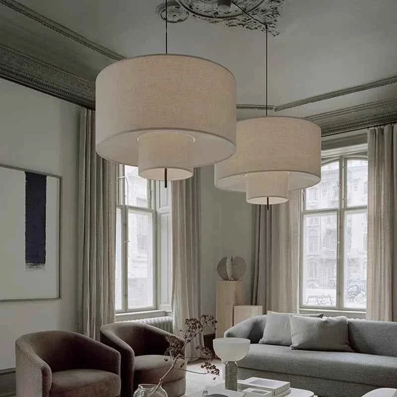Nordic Minimalist Wabi Sabi Fabric Chandelier