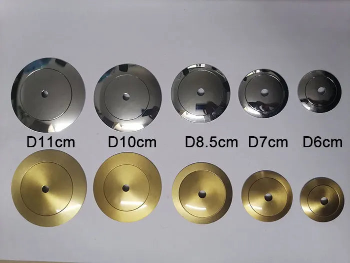 1/5/10pcs Bronze Chrome Metal Lampshade Holder Parts for Magic Bean Glass Shade Silver Aluminum Ring Cover to Hold Lampshade - Adrianas Specialty Lamp Shades