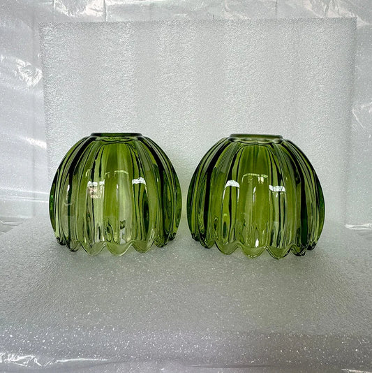 Glass Tulip Lamp Shades Small Flower Art Blown Lampshades Replacement Mini Lampshade for Floor Lamp Table Wall Lamp-2PCS/SET - Adrianas Specialty Lamp Shades