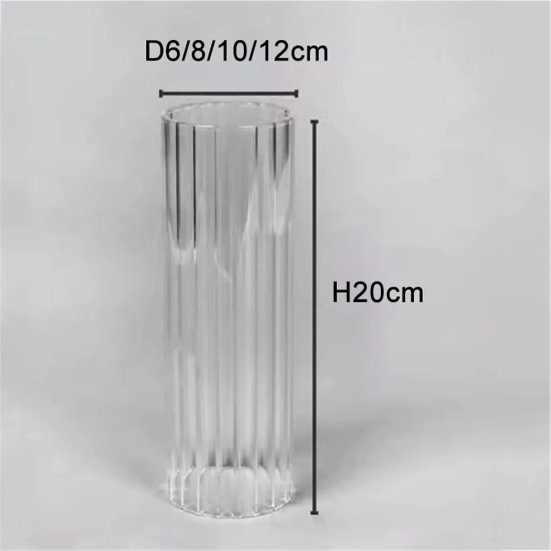 Hurricane Ribbed Glass Shade for Candlestick