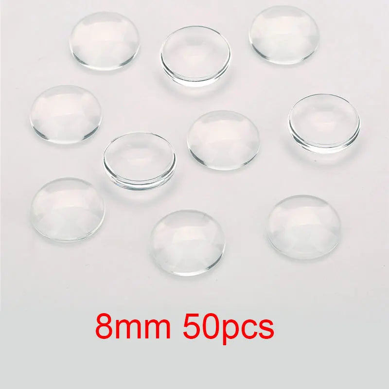 1pack Oval Round Glass Cabochon 30x40mm 6mm 8mm 10mm 12mm 18mm 20mm 25mm 30mm Transparent Clear Flatback Cameo Jewelry Making - Adrianas Specialty Lamp Shades