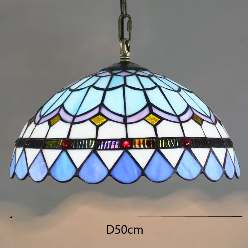 Stained  Glass Retro Restaurant Lamp