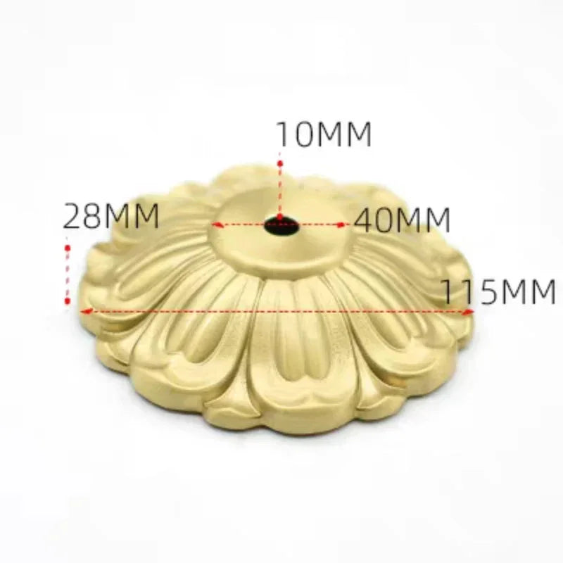 Solid Brass European Ceramic Lamp Socket Cover