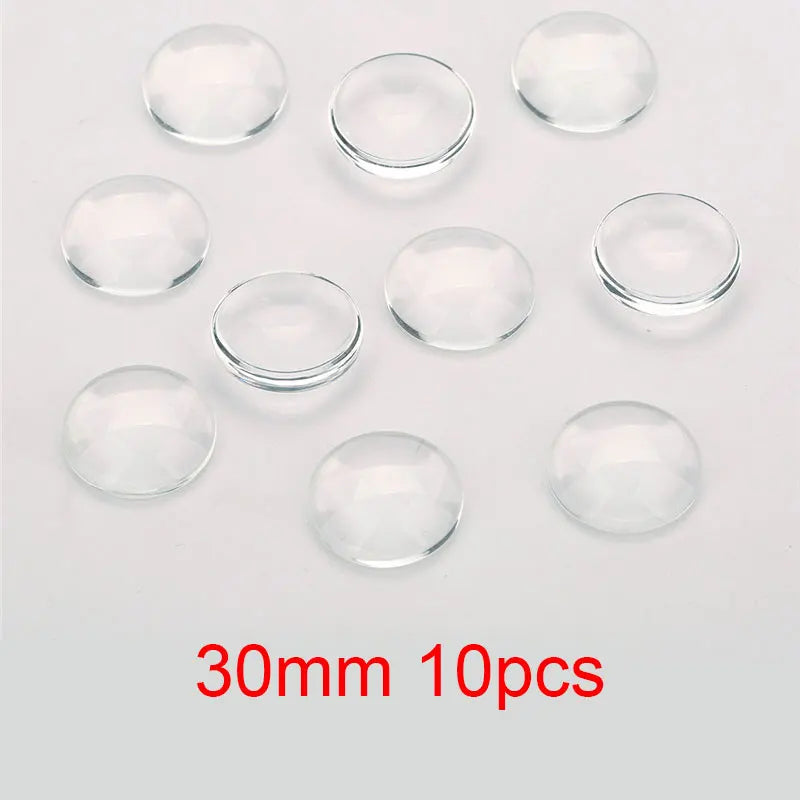 1pack Oval Round Glass Cabochon 30x40mm 6mm 8mm 10mm 12mm 18mm 20mm 25mm 30mm Transparent Clear Flatback Cameo Jewelry Making - Adrianas Specialty Lamp Shades