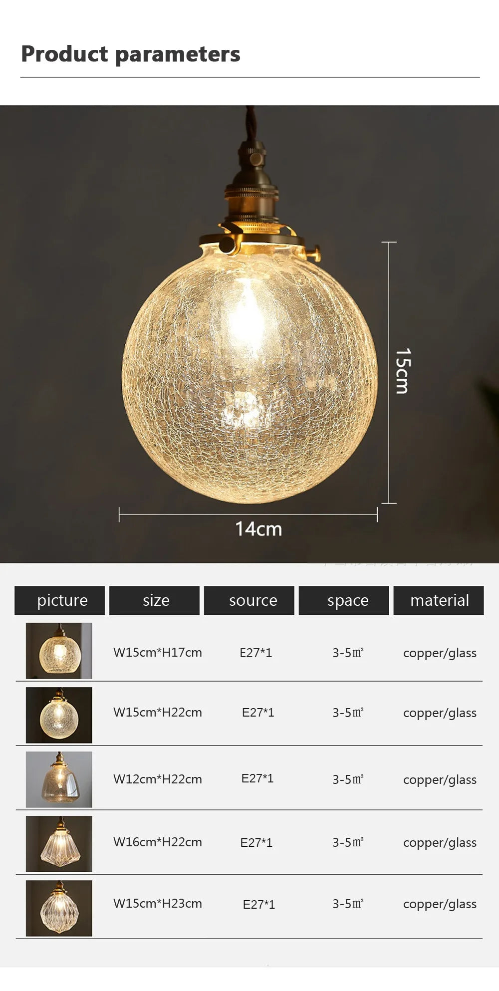 Glass Pendant Light Nordic Dining Room Retro Chandeliers Creative Minimal E27  Transparent Lampshade For Restaurant Lamp Lustre - Adrianas Specialty Lamp Shades