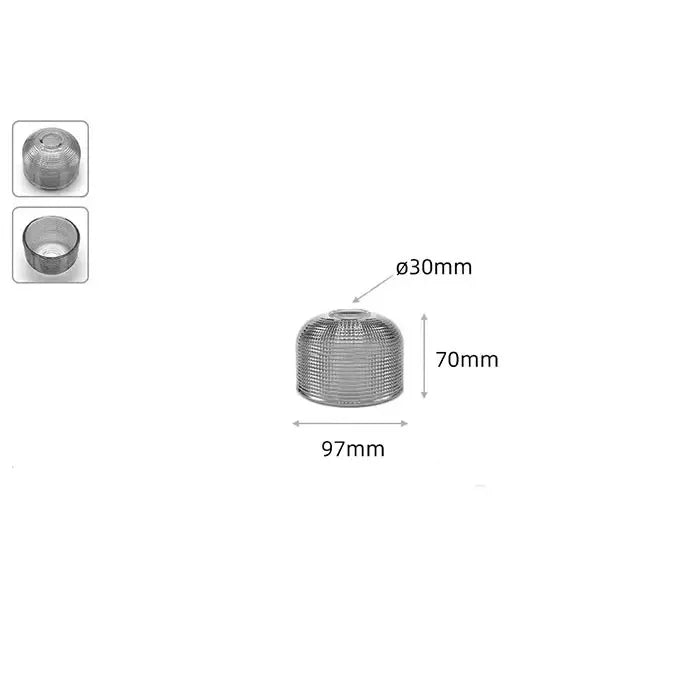 Clear Frost 1.18 Inch Opening E14 Glass Lamp Shades Replacement