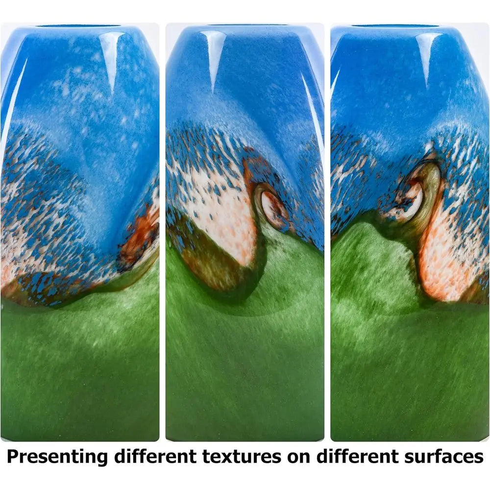 2 Pack Multi Color Glass Lamp Shade Oval Pendant Light Shade,Hand Blown Art Glass Cover Lamp Shade Replacement,Diamater 4", Heig - Adrianas Specialty Lamp Shades