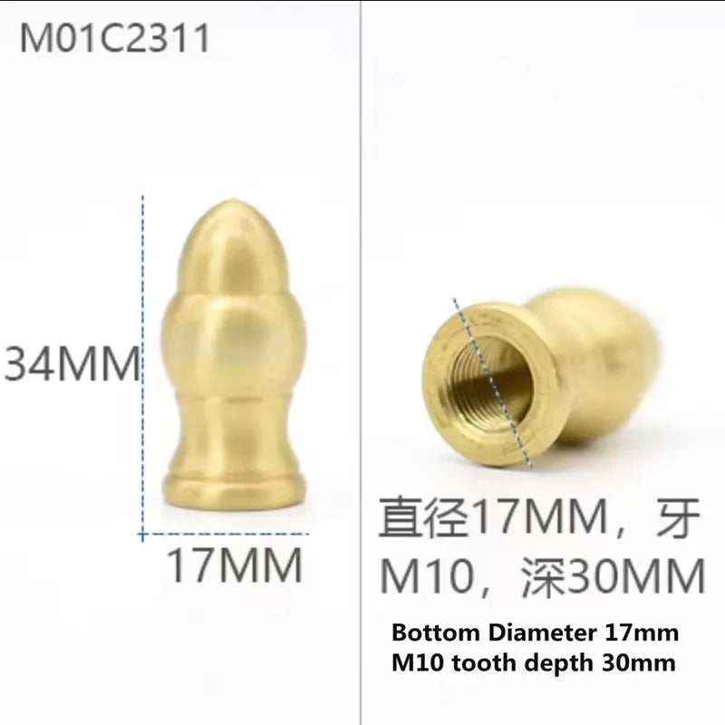 All copper desk lamp connector Brass Screw cover