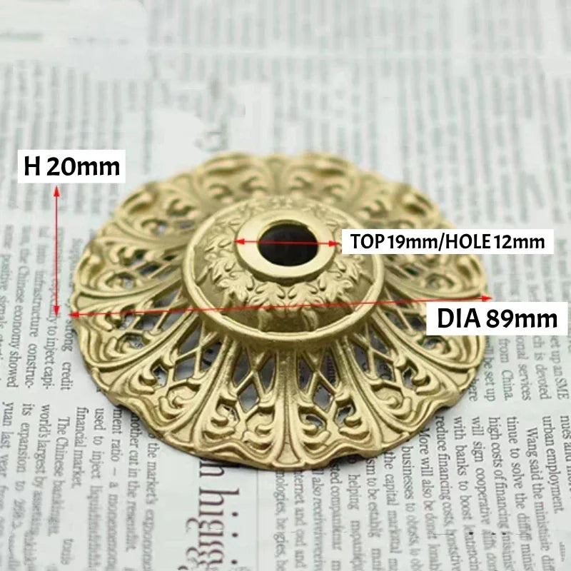 Solid Brass European Ceramic Lamp Socket Cover