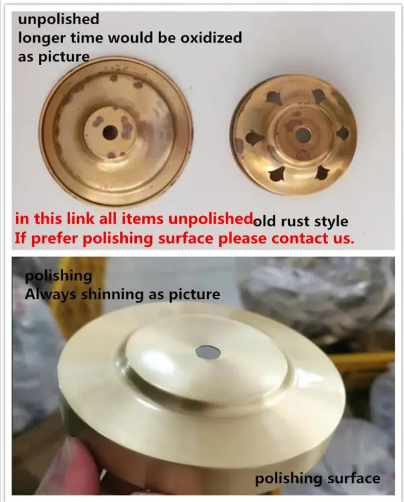 Big sizes of Brass desk lamp lampshade claw unpolished ceramic vase lid copper cover customizble DIY copper Lighting accessories