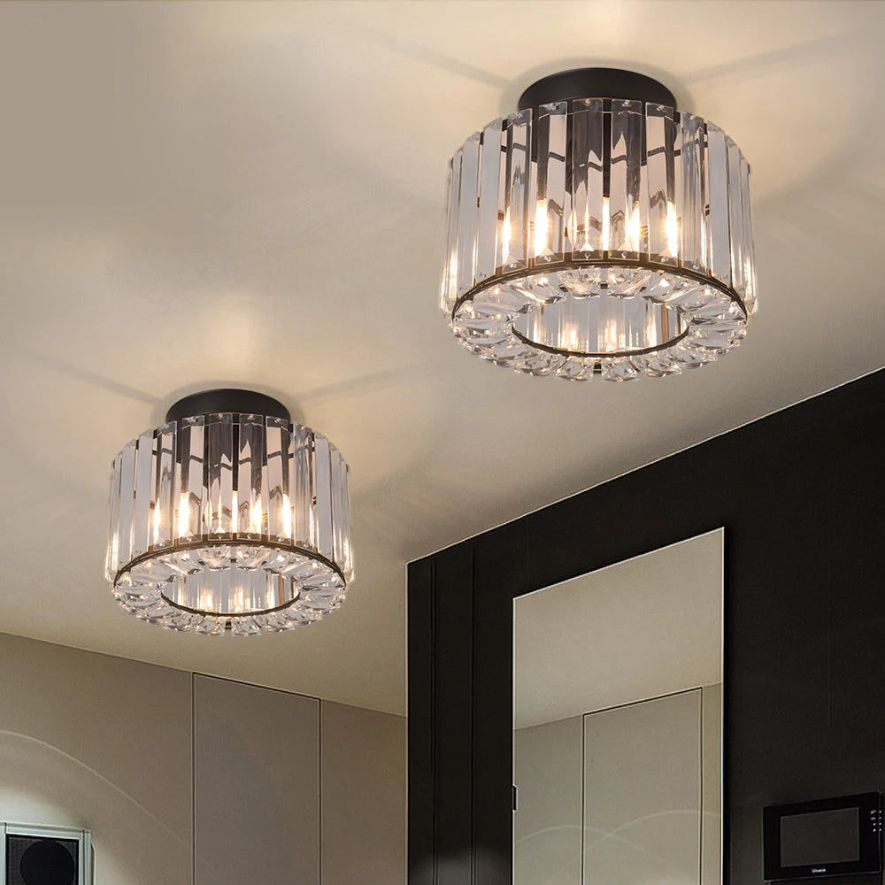 Glass Led Pendant Light Modern Ceiling Lamp Adjustable Living Dining Room Nordic Aisle Decor Balcony Corridor Hanging Fixture - Adrianas Specialty Lamp Shades