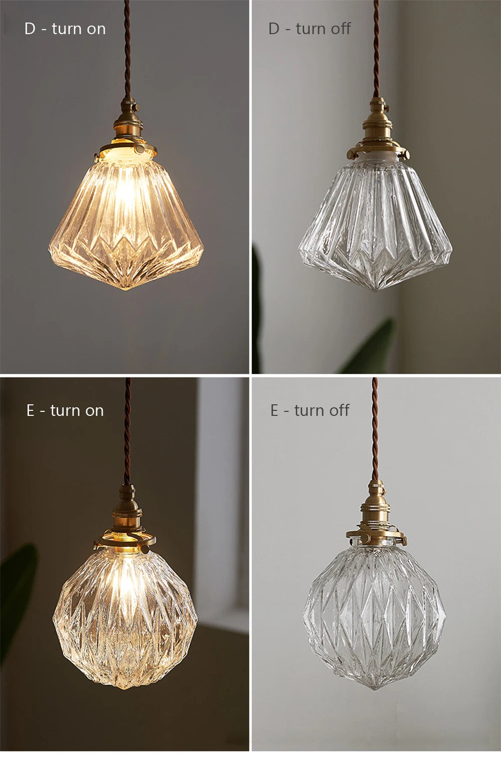 Glass Pendant Light Nordic Dining Room Retro Chandeliers Creative Minimal E27  Transparent Lampshade For Restaurant Lamp Lustre - Adrianas Specialty Lamp Shades