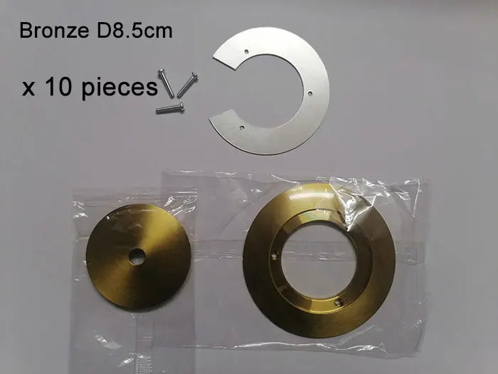 1/5/10pcs Bronze Chrome Metal Lampshade Holder Parts for Magic Bean Glass Shade Silver Aluminum Ring Cover to Hold Lampshade - Adrianas Specialty Lamp Shades