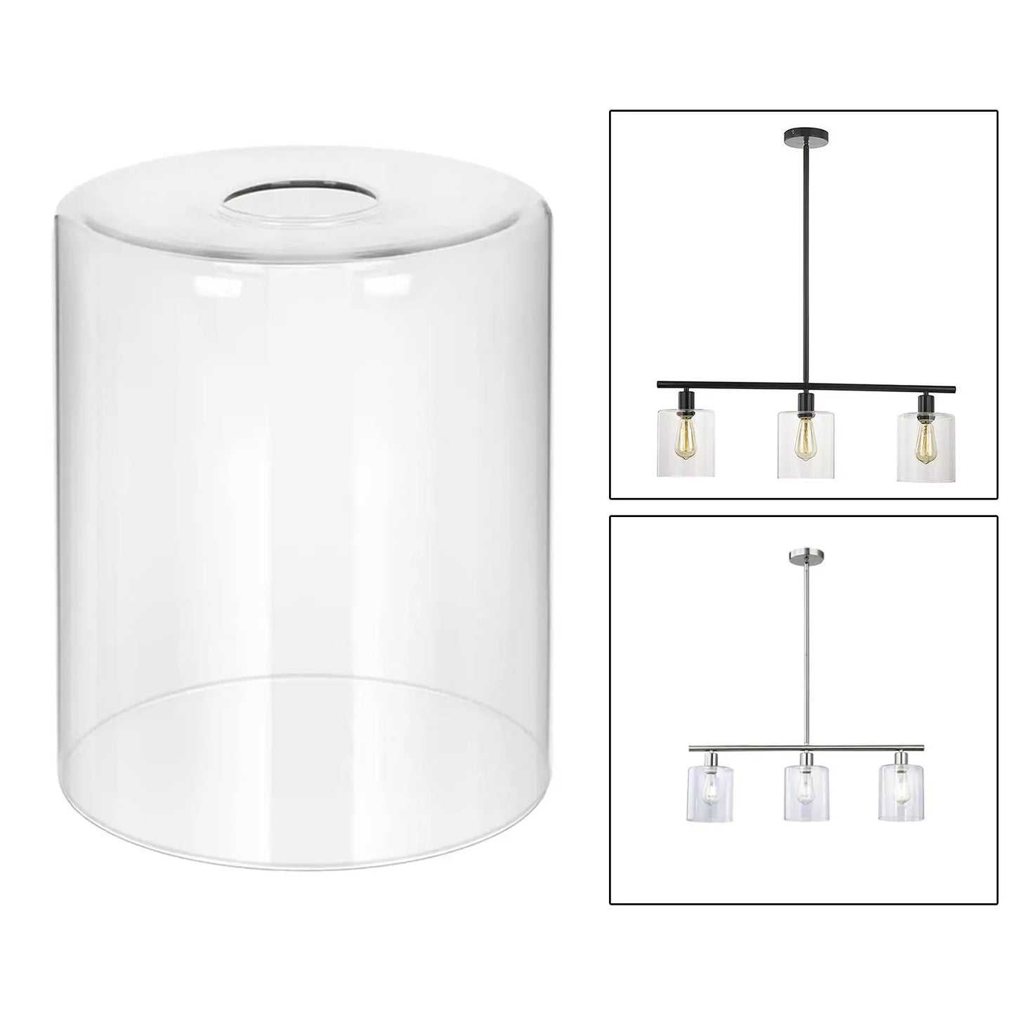 Glass Lamp Shade, E26 Lampshade Glass Shade Transparent Decor - Adrianas Specialty Lamp Shades