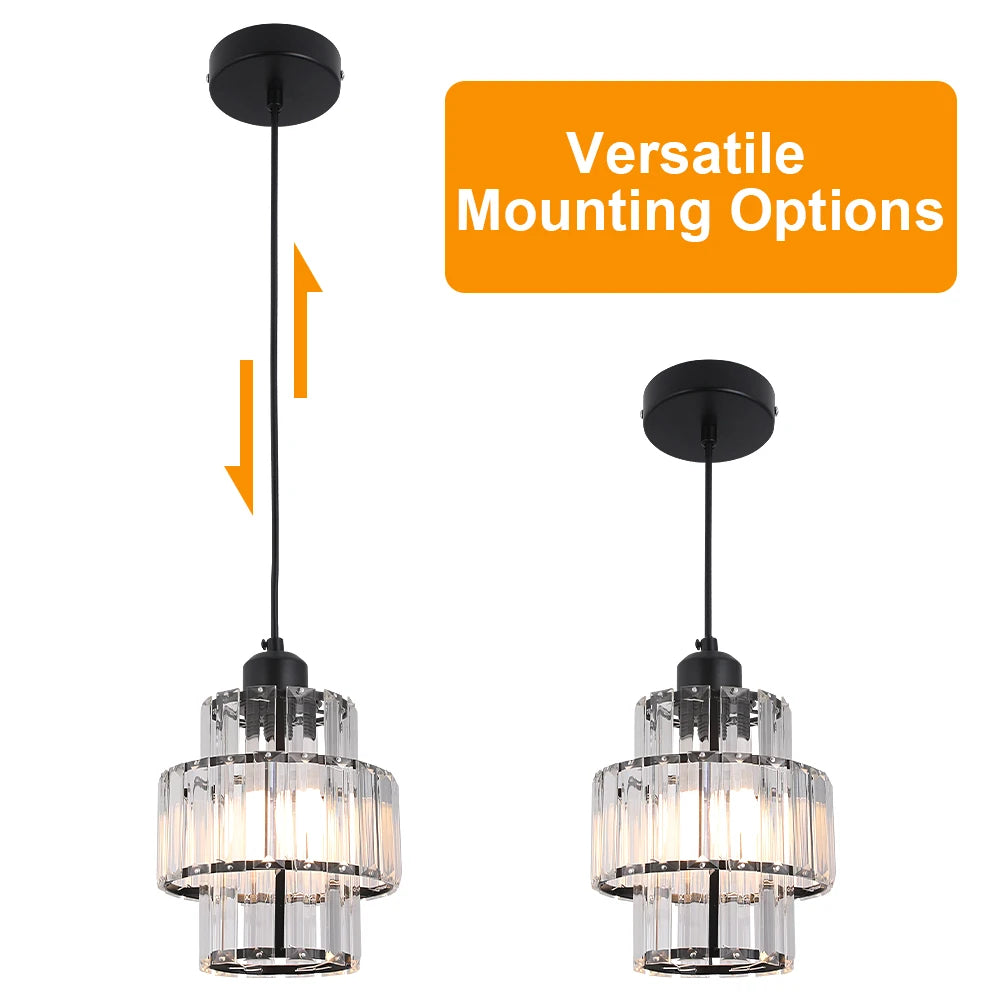 Glass Led Pendant Light Modern Ceiling Lamp Adjustable Living Dining Room Nordic Aisle Decor Balcony Corridor Hanging Fixture - Adrianas Specialty Lamp Shades
