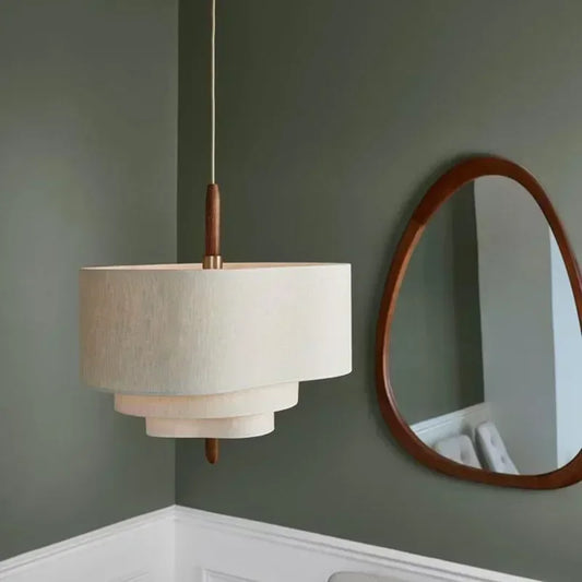 Retro Design Fabric Lampshade Pendant Lamp Modern Home