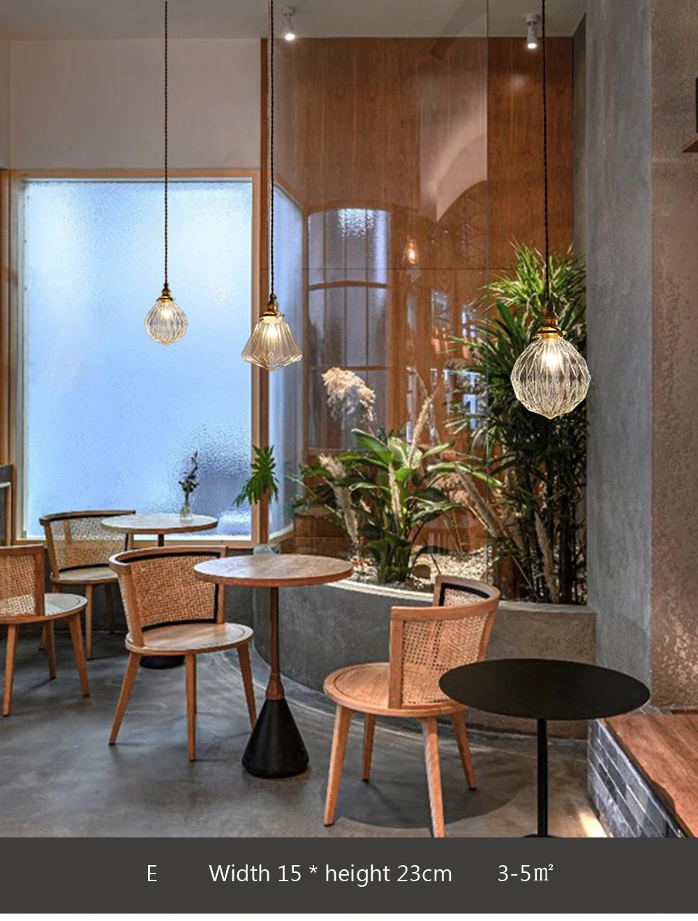 Glass Pendant Light Nordic Dining Room Retro Chandeliers Creative Minimal E27  Transparent Lampshade For Restaurant Lamp Lustre - Adrianas Specialty Lamp Shades