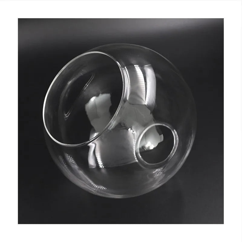D13cm D15cm D18CM D20cm D25cm Hand Blown Clear Glass Globe Lamp Shade Replacement with 2 Ends Opening  Glass Cover Ball Lampshad - Adrianas Specialty Lamp Shades