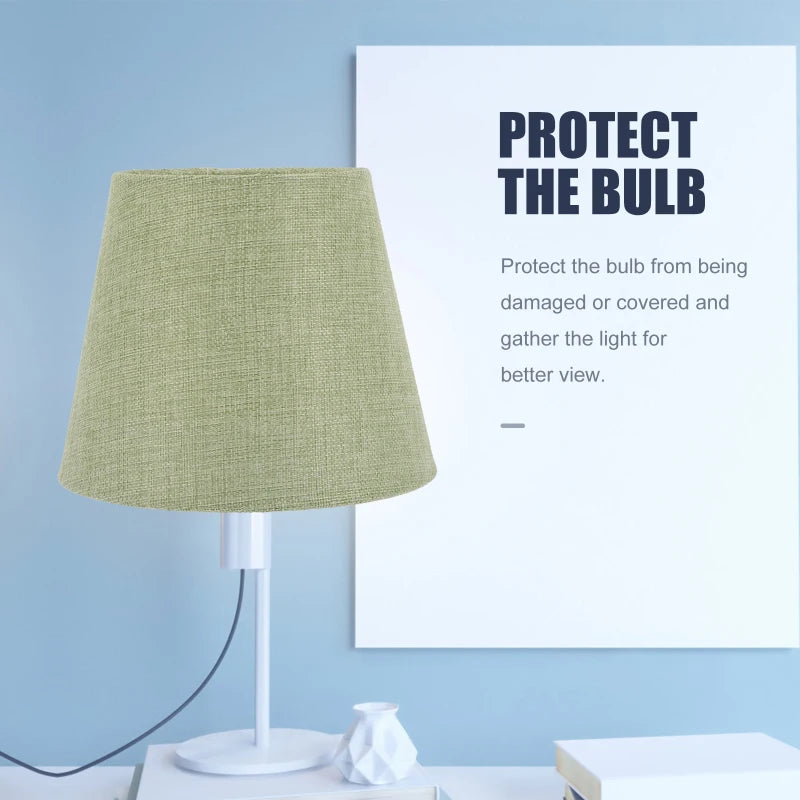 Clip Lamp Shade Bell Lamp Shades Table Lamps Mini Lamp Shade Fabric Lamp Shade Small Lamp Shades Clip Bulb E14 Socket Green - Adrianas Specialty Lamp Shades