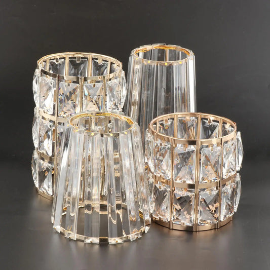Crystal Lampshade Chandelier - Adrianas Specialty Lamp Shades