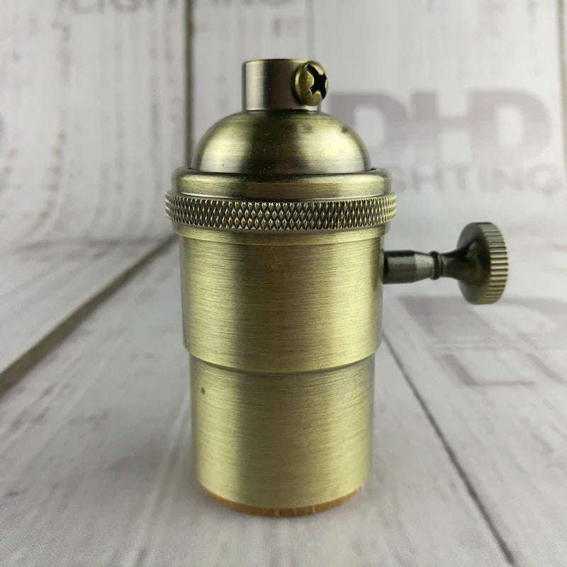 Electroplated copper Light Holder brass material silver/antique brass/shinning black 100% copper DIY Pendant Light Lamp Sockets