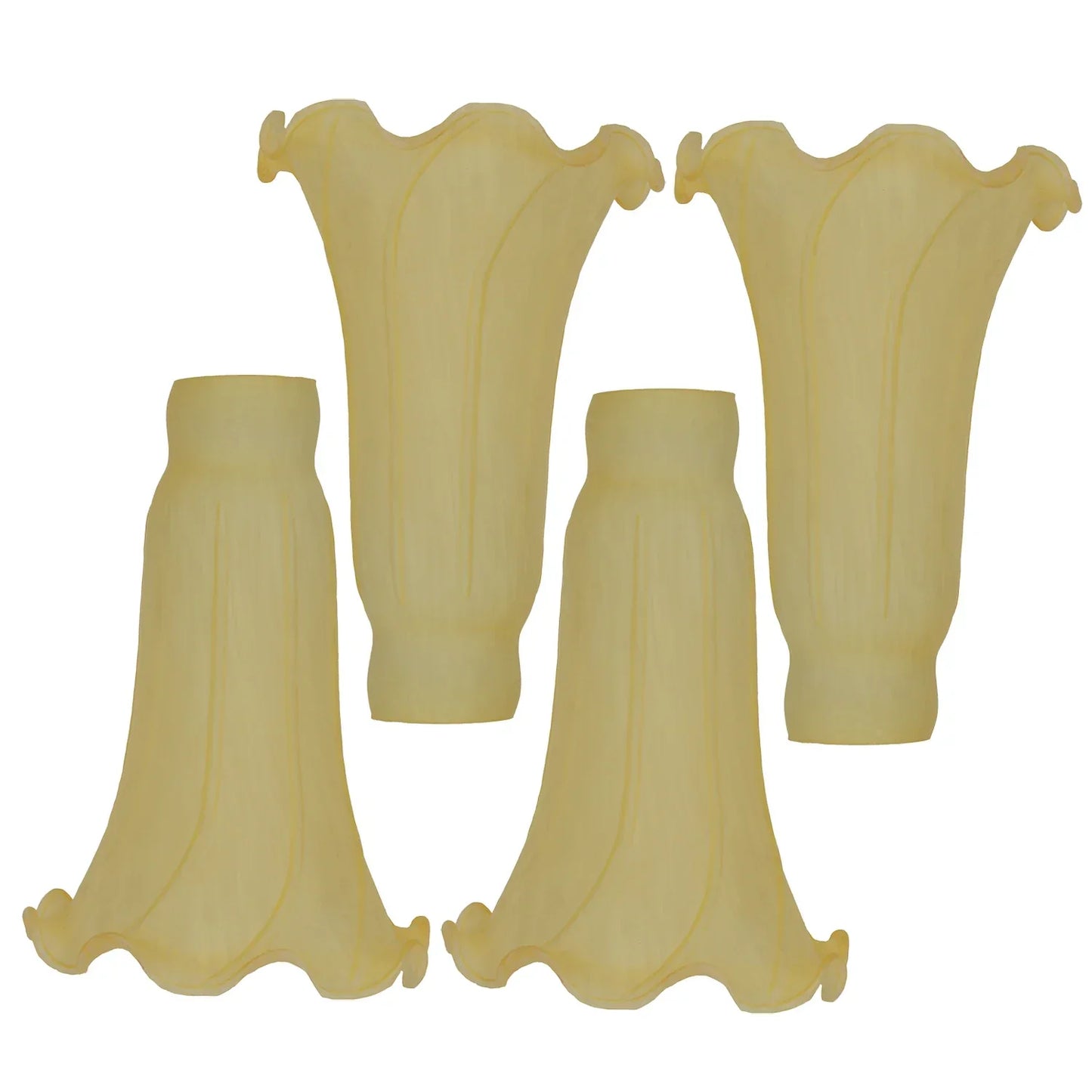4 Pack Tulip Glass Lamp Shades Lily Lamp Replacement Shades - Adrianas Specialty Lamp Shades